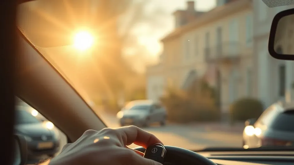 Habitacle d’une voiture à la lumière du matin